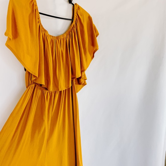 Audrey 3+1 Other - Mustard Yellow Off The Shoulder Jumpsuit